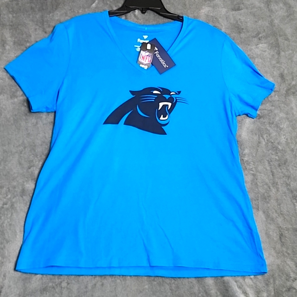 Blue Carolina Panthers Women's Tshirt by Fanatics. NWT. Size XL
